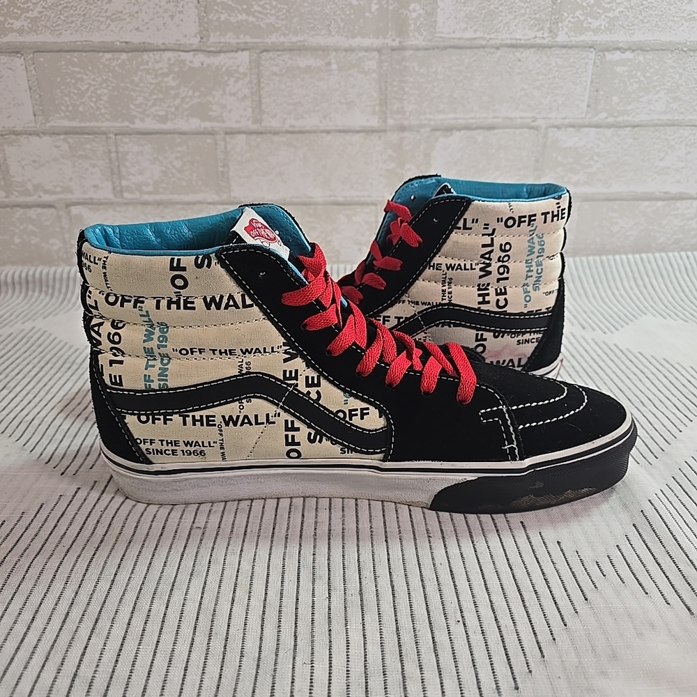 Vans SK8-HI City Map Flames Black Gum Shoes Men's Hi Top OTW Skate Size 9 - Picture 7 of 12